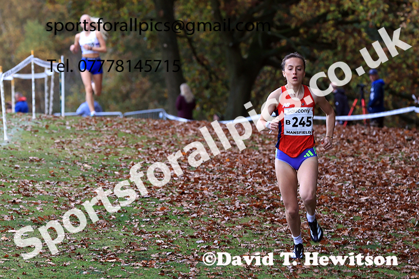 Junior Womens 2024 National Cross Country Relays, Berry Hill Park, Mansfield.   Photo: David T. Hewitson/Sports for All Pics